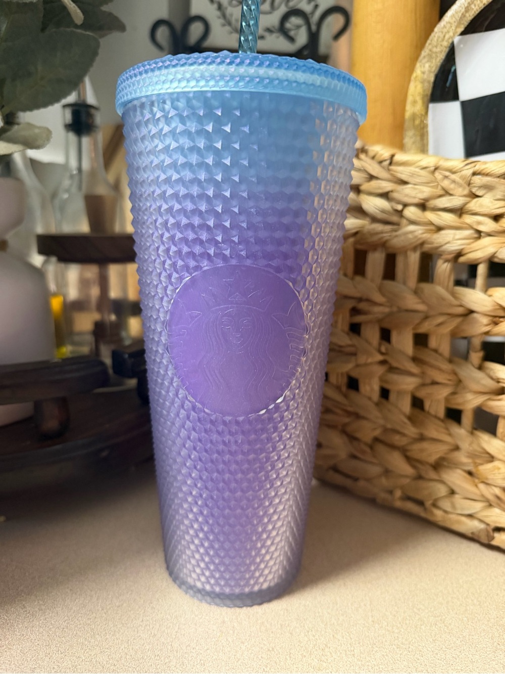 Starbucks Blue and Purple Iridescent Studded Tumbler